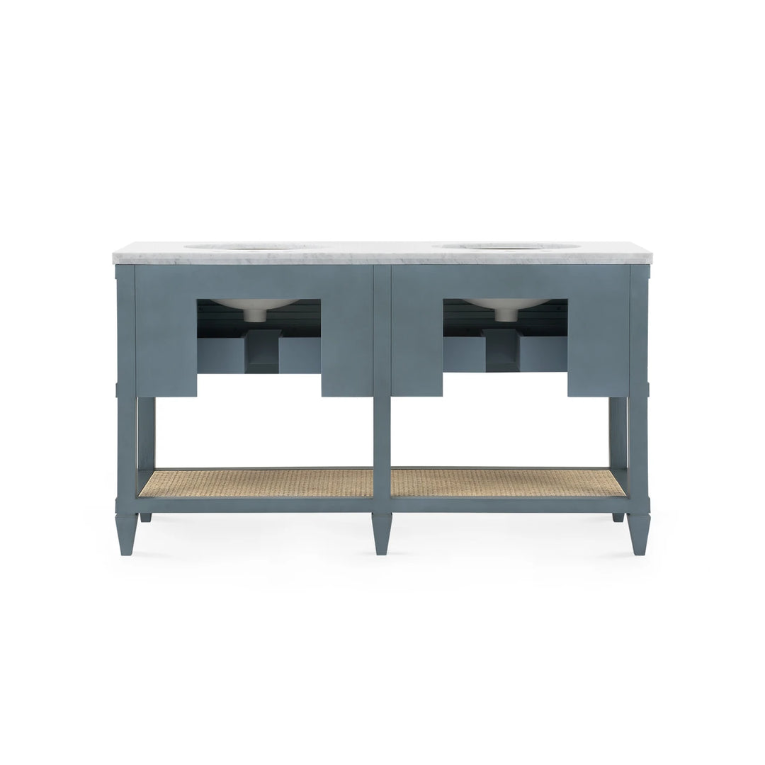 Sienna Marble Top Bath Vanity - Foggy Horizon