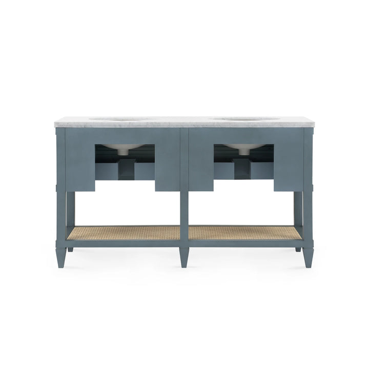 Sienna Marble Top Bath Vanity - Foggy Horizon
