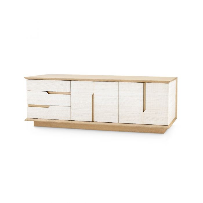 Simon 3-Drawer &amp; 4-Door Cabinet -  Light Natural Shimmer