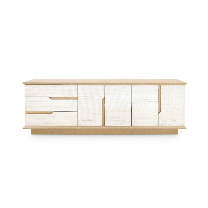Simon 3-Drawer &amp; 4-Door Cabinet -  Light Natural Shimmer
