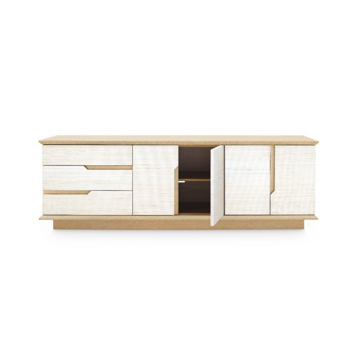 Simon 3-Drawer &amp; 4-Door Cabinet -  Light Natural Shimmer