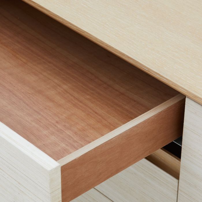 Simon 3-Drawer &amp; 4-Door Cabinet -  Light Natural Shimmer