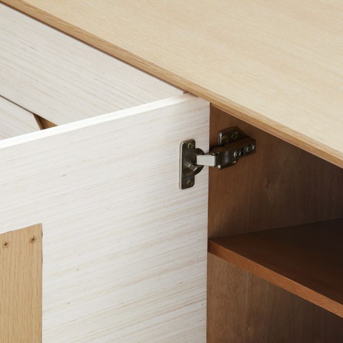 Simon 3-Drawer &amp; 4-Door Cabinet -  Light Natural Shimmer
