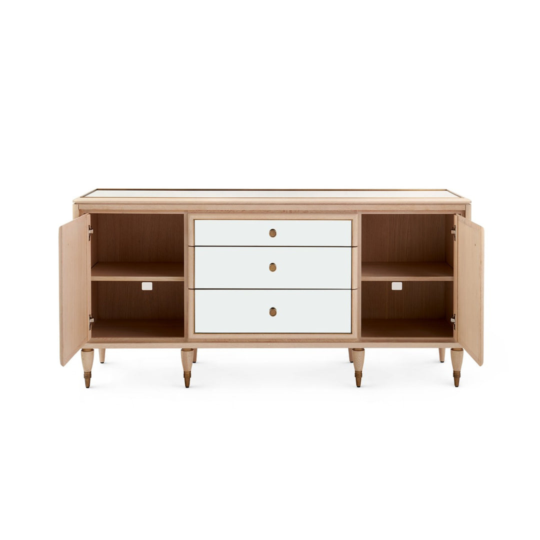 Sofia Three Drawer and Two Door Cabinet - Sand