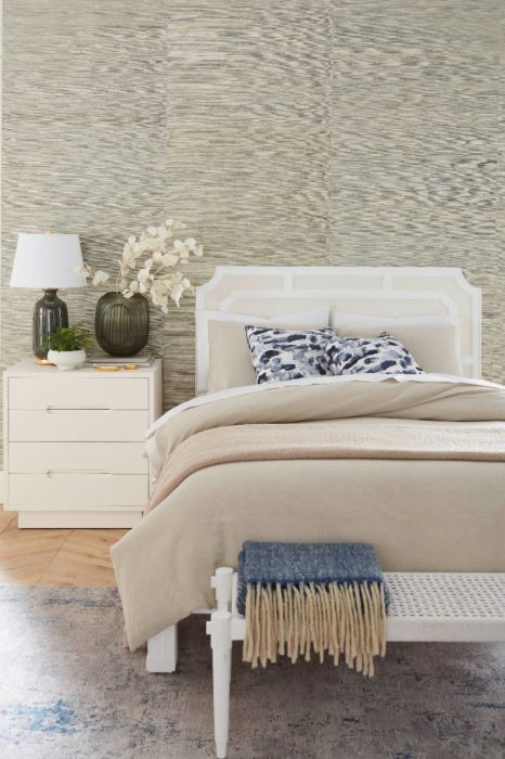 Olivia King Headboard With Ryder Bed Frame, Soft White - Vanilla