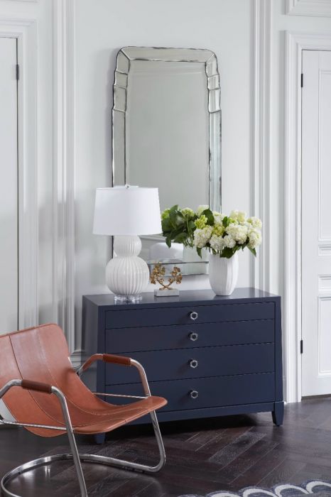 Madison Large 4-Drawer, Navy Blue Lacquer