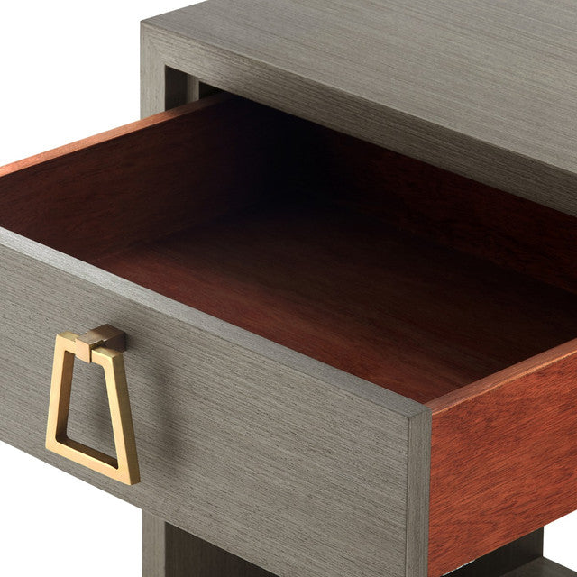 Stanford 1-Drawer Side Table Taupe Gray