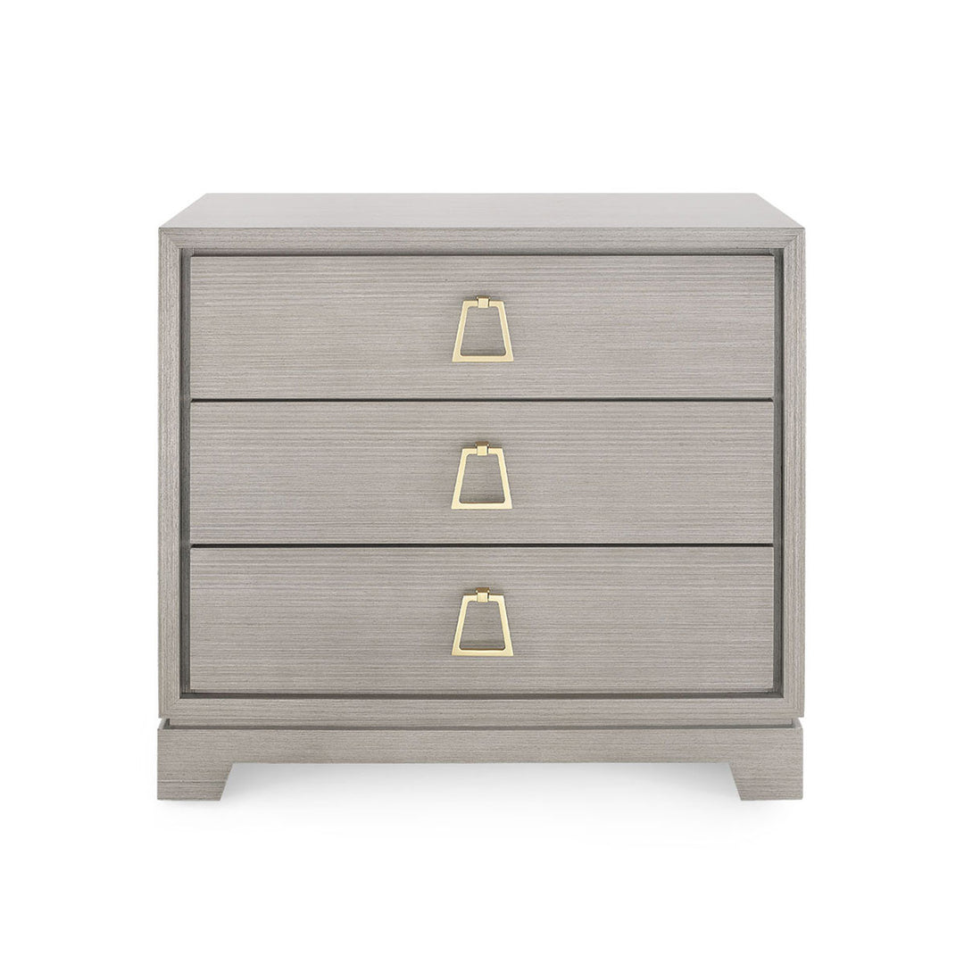 Stanford 3-Drawer Side Table Taupe Gray