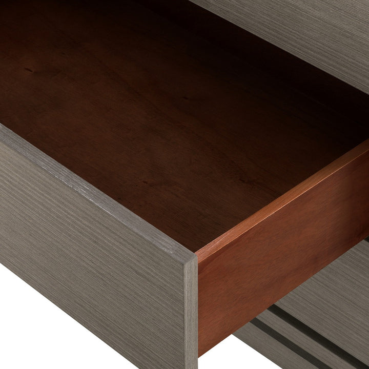 Stanford 3-Drawer Side Table Taupe Gray