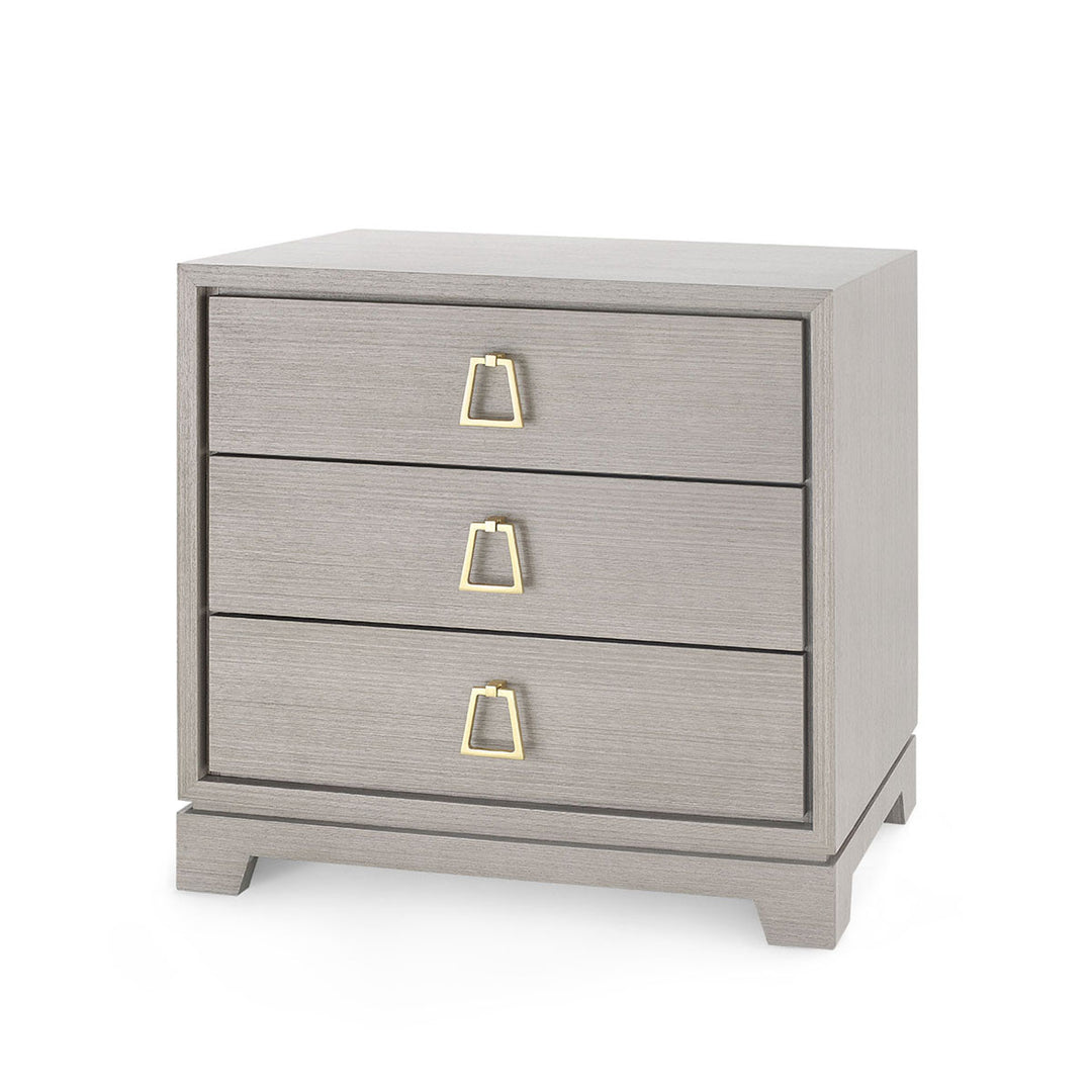 Stanford 3-Drawer Side Table Taupe Gray