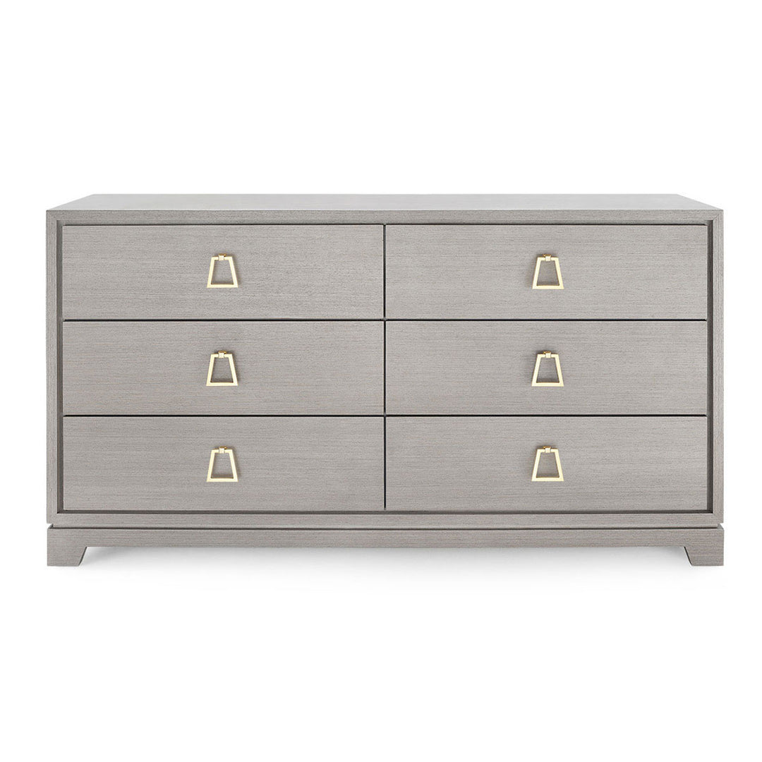 Stanford Extra Large 6-Drawer Taupe Gray