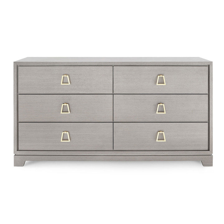 Stanford Extra Large 6-Drawer Taupe Gray