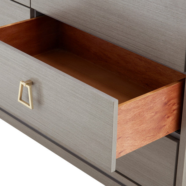 Stanford Extra Large 6-Drawer Taupe Gray