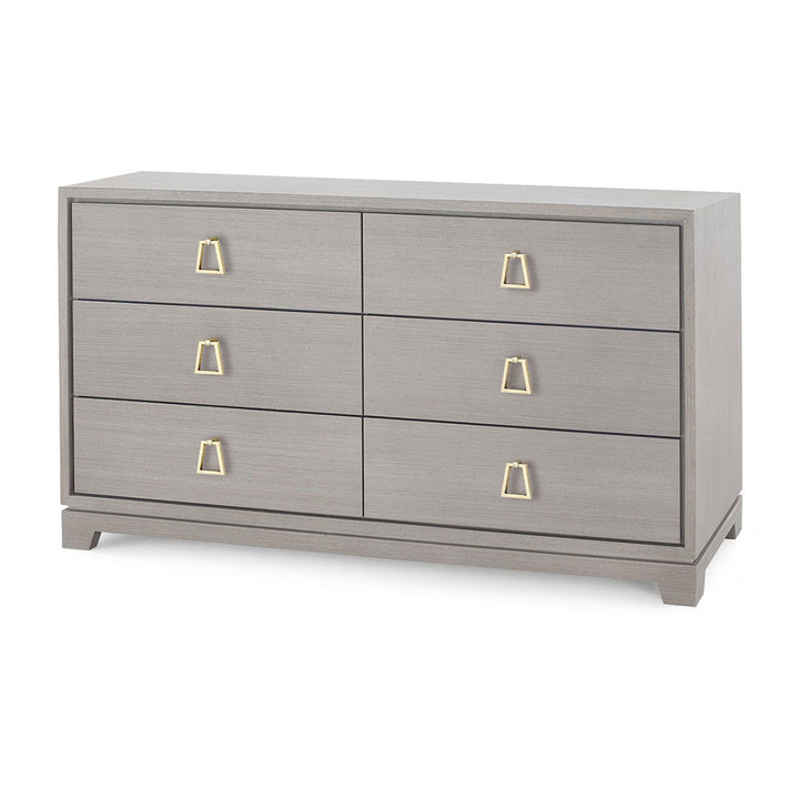Stanford Extra Large 6-Drawer Taupe Gray