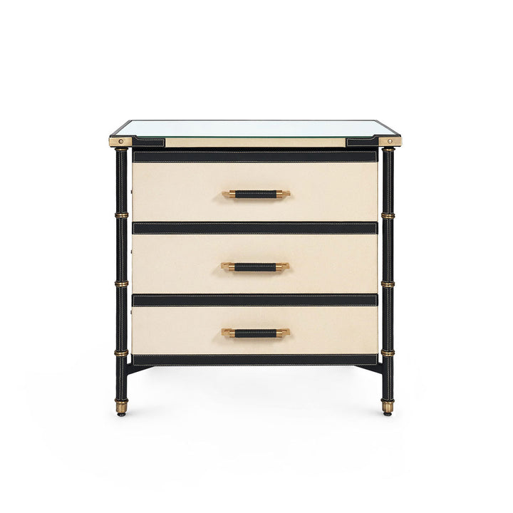 Toulon 3-Drawer Side Table Black