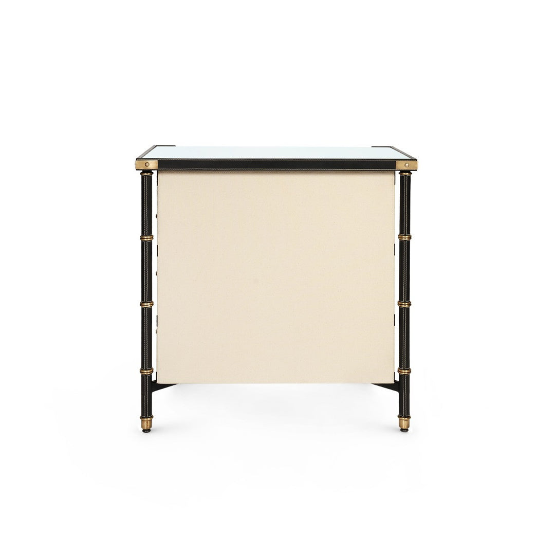Toulon 3-Drawer Side Table Black