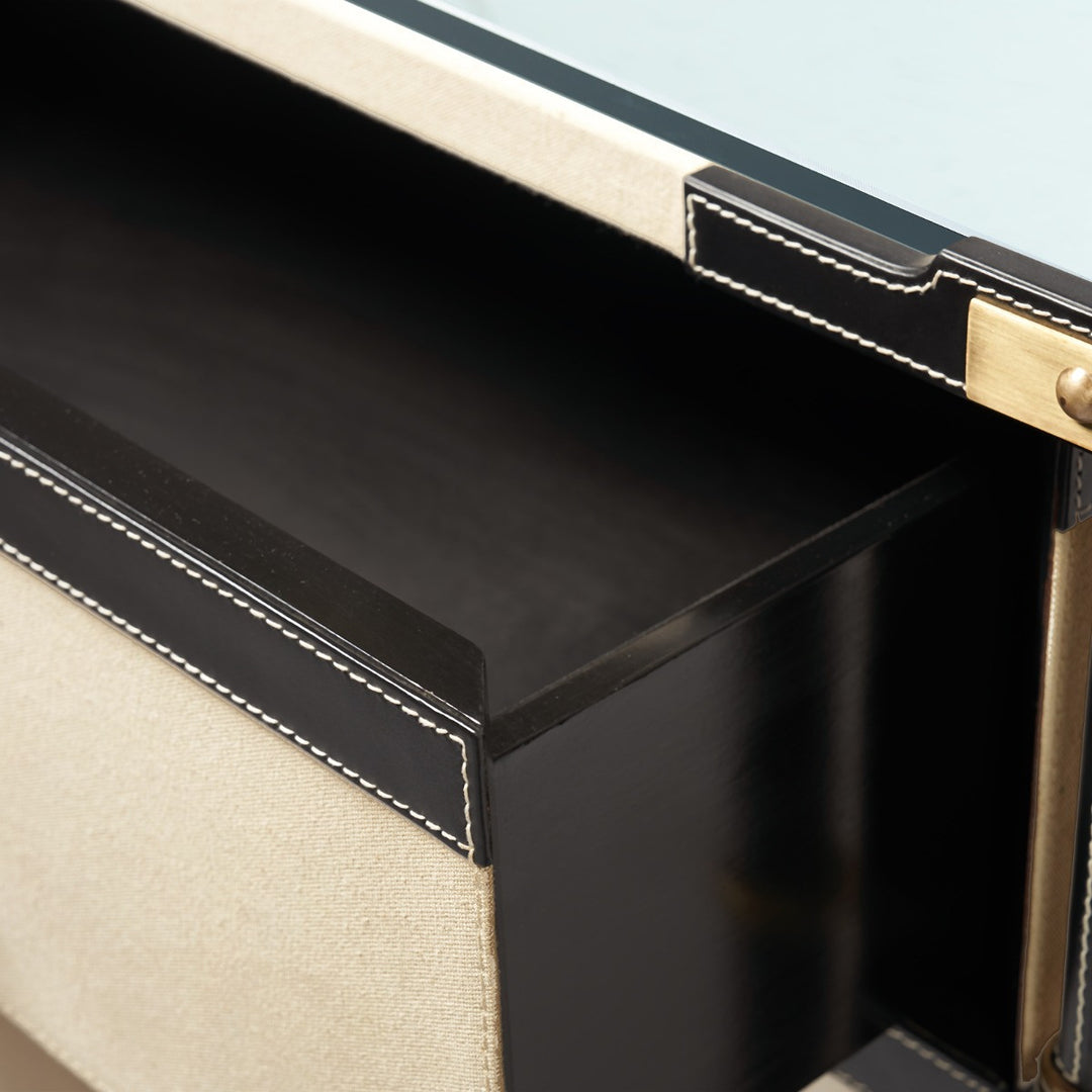 Toulon 3-Drawer Side Table Black