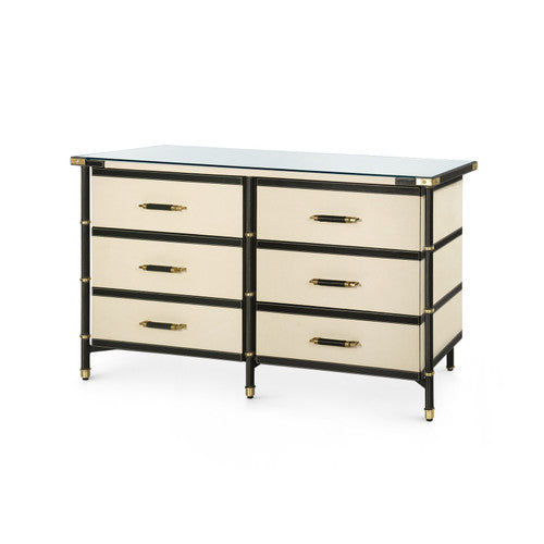Toulon 6-Drawer Dresser Black