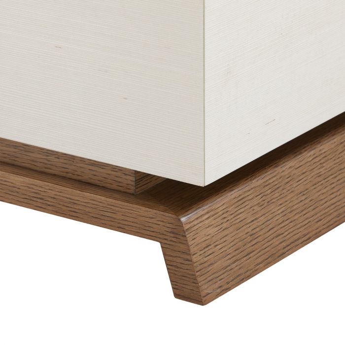 Tristan 6-Drawer - Sand White with  Sesame Finish Oak Veneer
