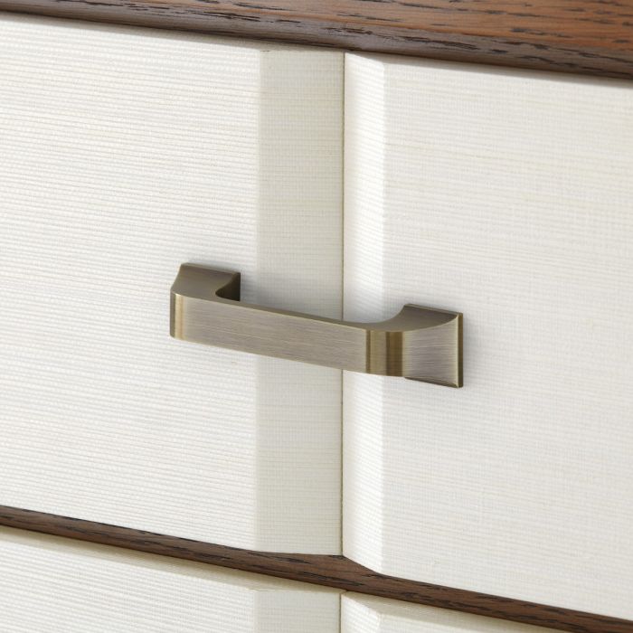 Tristan Extra Wide Large 9-Drawer -  Sand White with Sesame Finish Oak Veneer