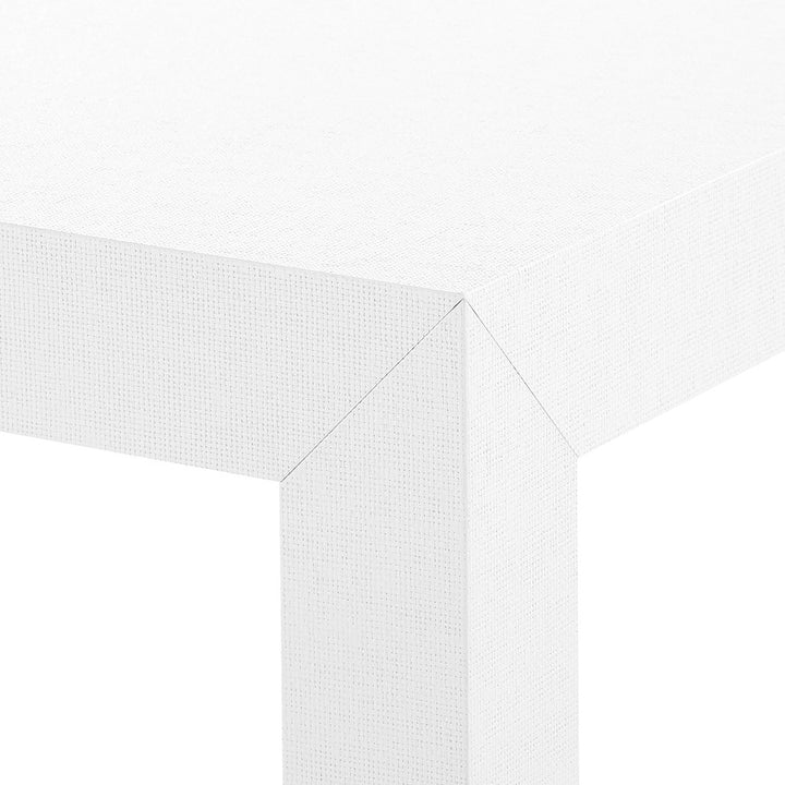 Valentia Grasscloth Game Table - Chiffon White