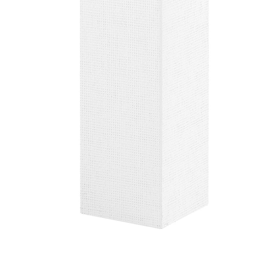 Valentia Grasscloth Game Table - Chiffon White
