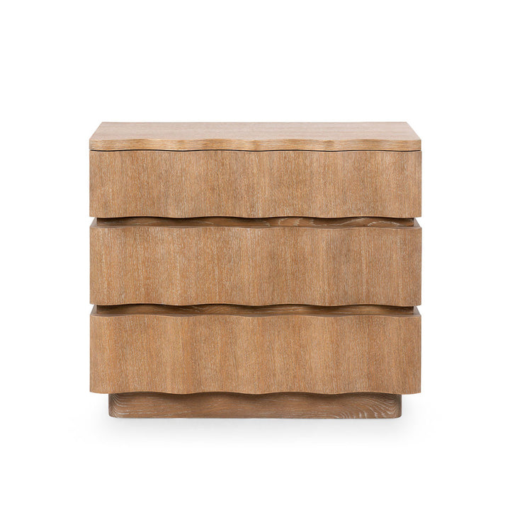 Vanessa 3-Drawer Side Table, Almond