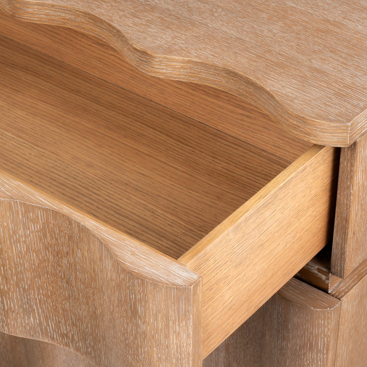 Vanessa 3-Drawer Side Table, Almond