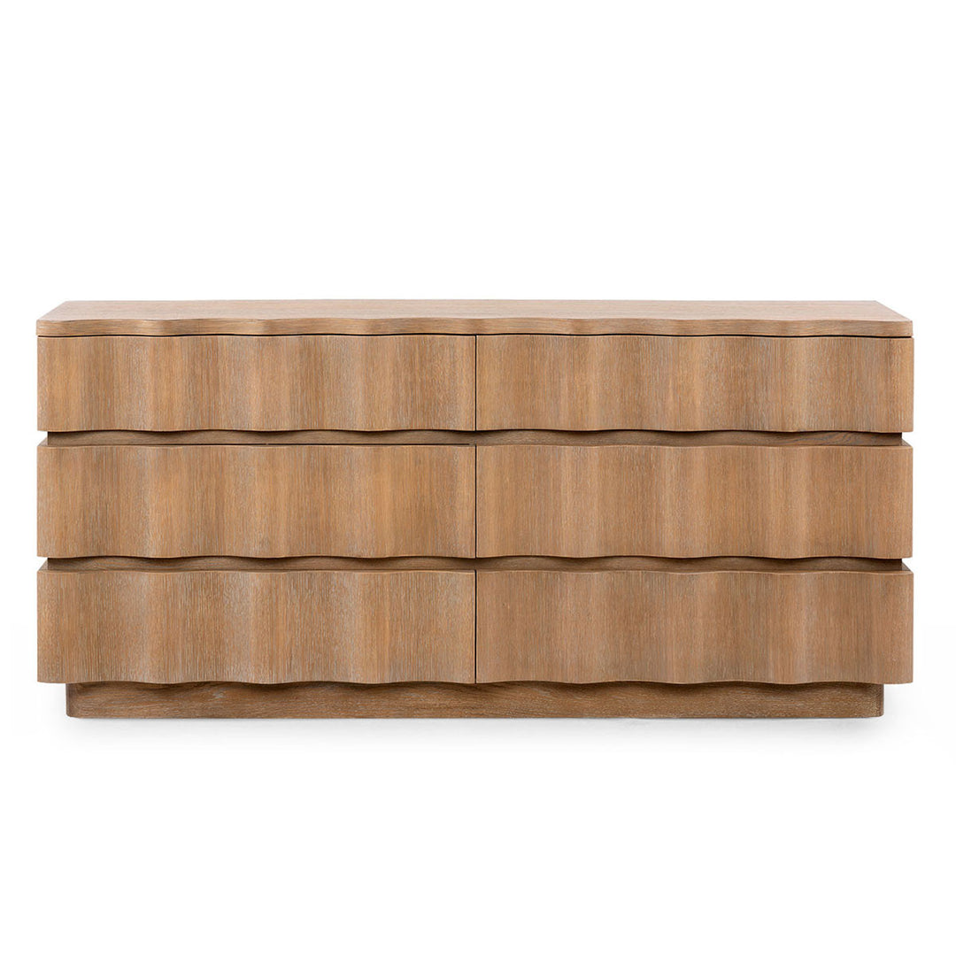 Vanessa 6-Drawer Dresser Almond