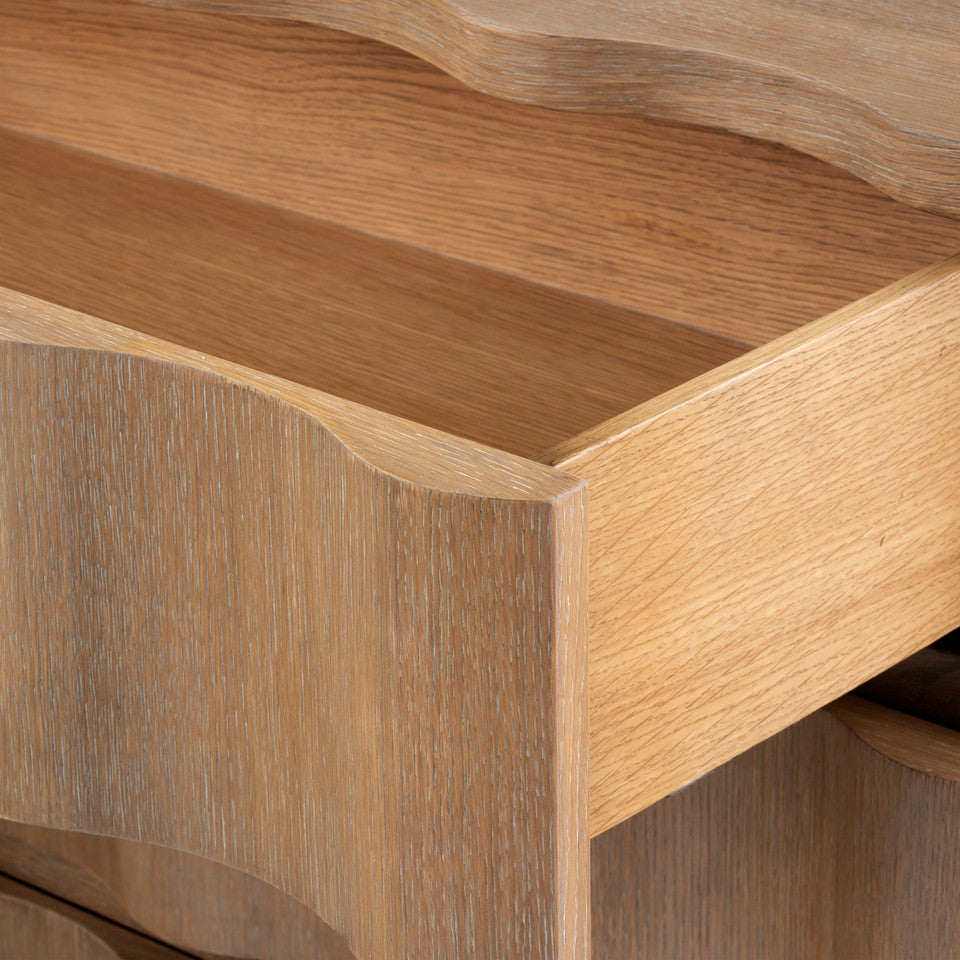Vanessa 6-Drawer Dresser Almond