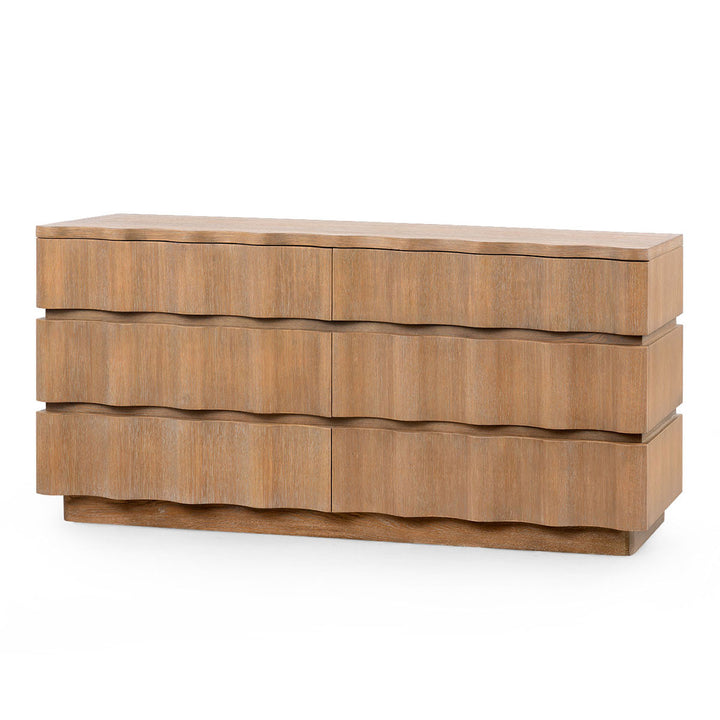 Vanessa 6-Drawer Dresser Almond