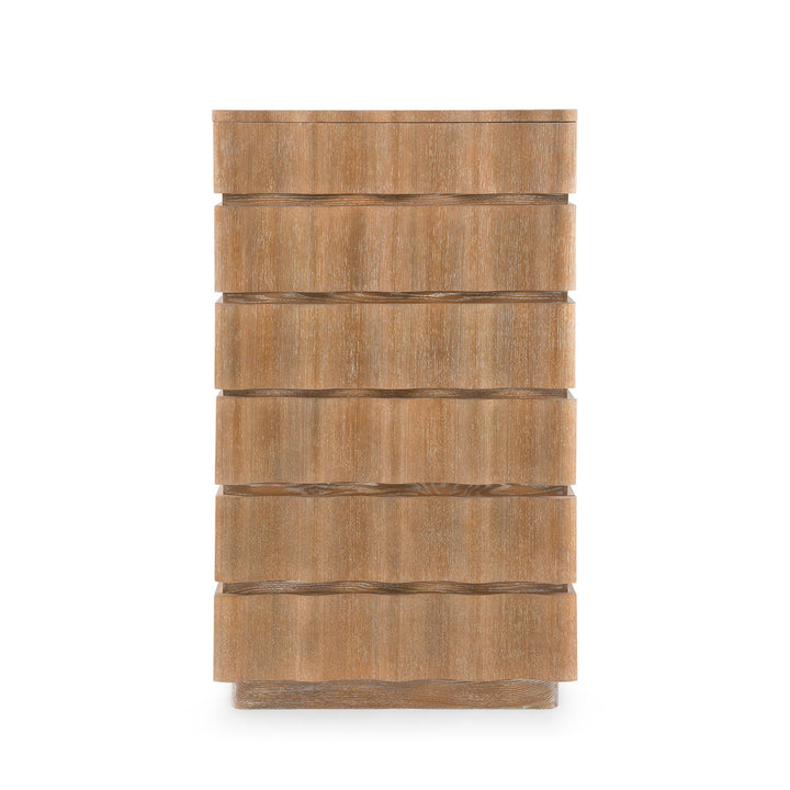 Vanessa Tall 6-Drawer Chest Almond