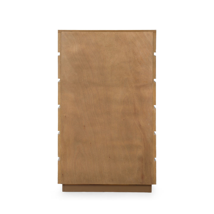 Vanessa Tall 6-Drawer Chest Almond