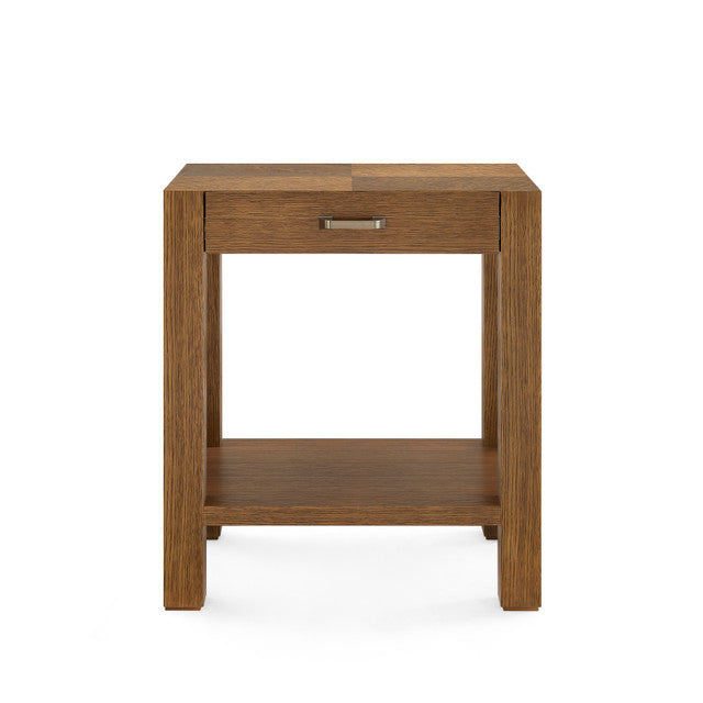 Velma 1-Drawer Side Table Honeyed Burl