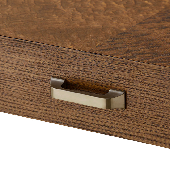 Velma 1-Drawer Side Table Honeyed Burl