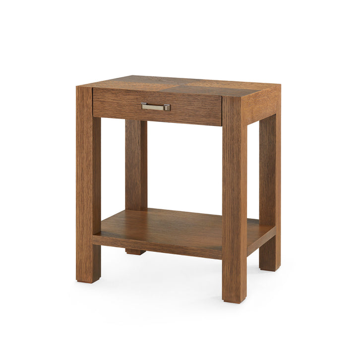 Velma 1-Drawer Side Table Honeyed Burl