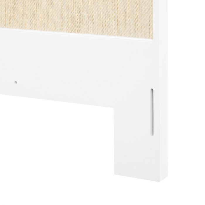 Victoria Queen Headboard With Ryder Bed Frame - Natural Twill &amp; Vanilla