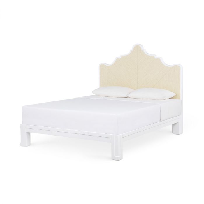 Victoria King Headboard With Ryder Bed Frame - Natural Twill &amp; Vanilla