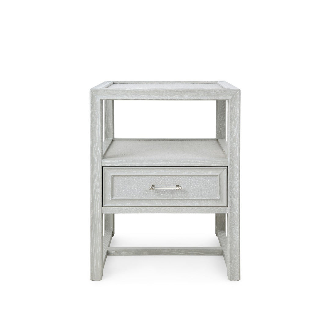 Vivian 1-Drawer Side Table Soft Gray