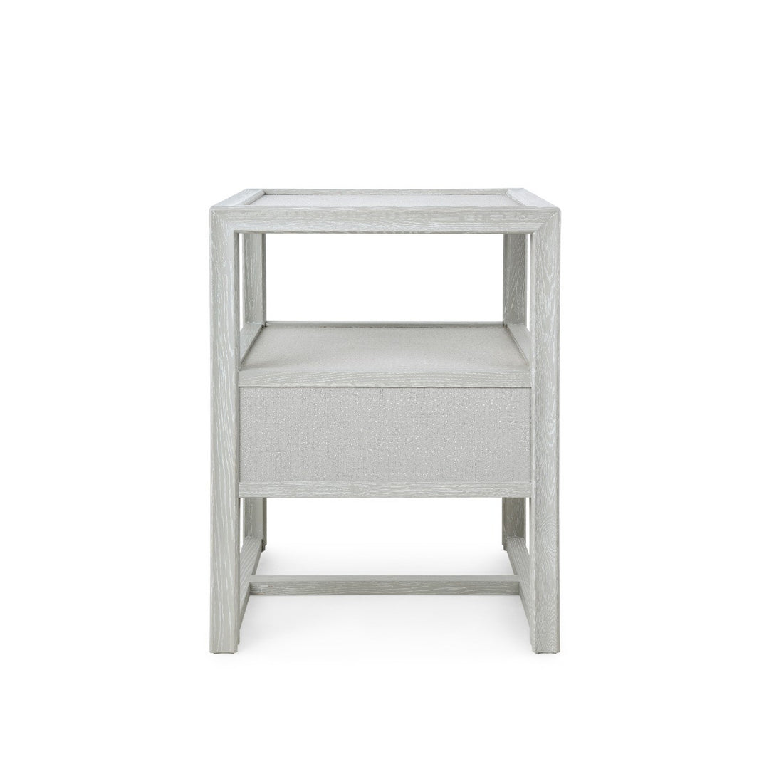 Vivian 1-Drawer Side Table Soft Gray