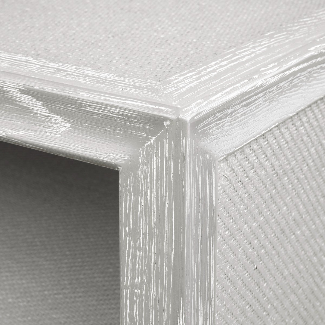 Vivian 2-Drawer Side Table Soft Gray