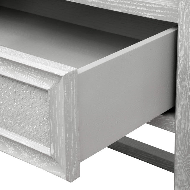 Vivian 2-Drawer Side Table Soft Gray
