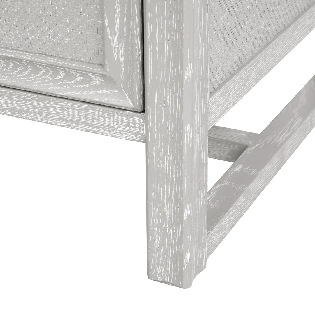 Vivian 2-Drawer Side Table Soft Gray