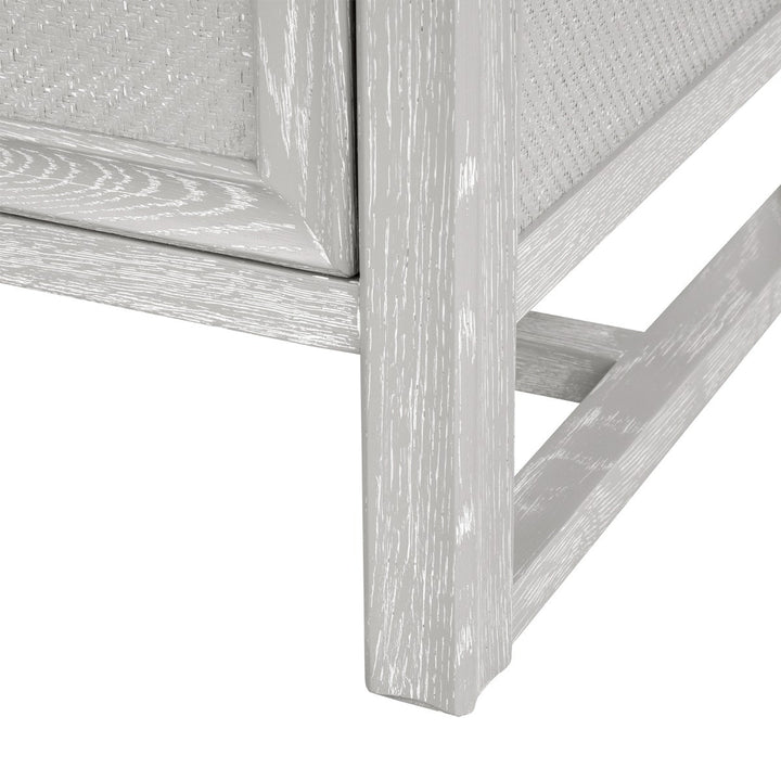Vivian 2-Drawer Side Table Soft Gray