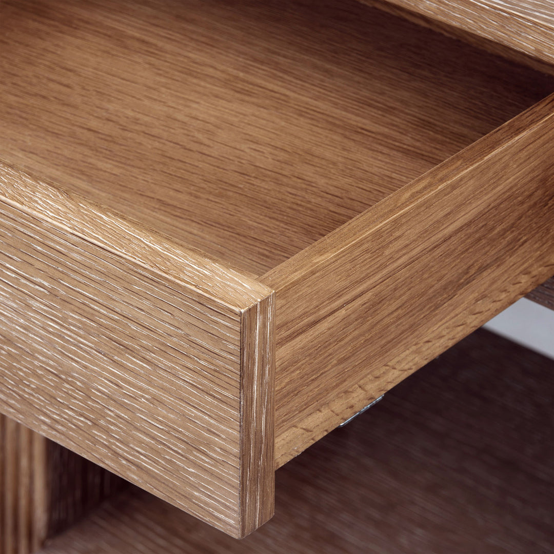 Warren 2-Drawer Side Table Soft Glow Oak