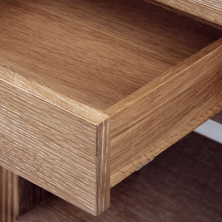 Warren 2-Drawer Side Table Soft Glow Oak