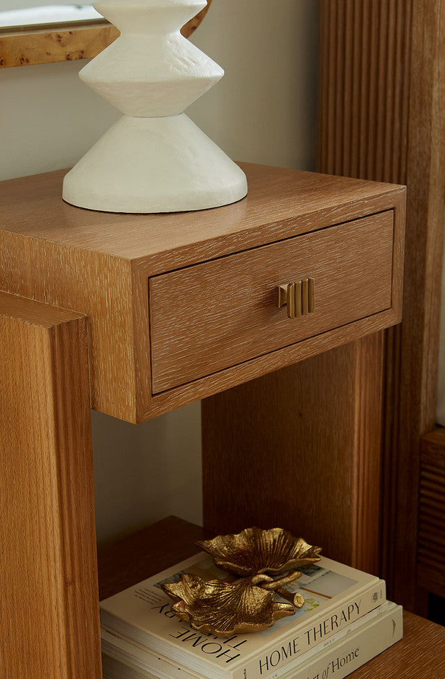 Warren 2-Drawer Side Table Soft Glow Oak