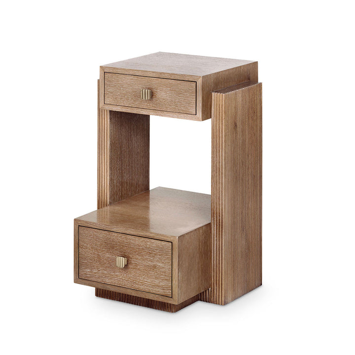 Warren 2-Drawer Side Table Soft Glow Oak