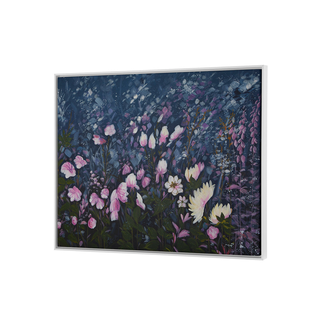 Wildflower Framed Canvas Blue