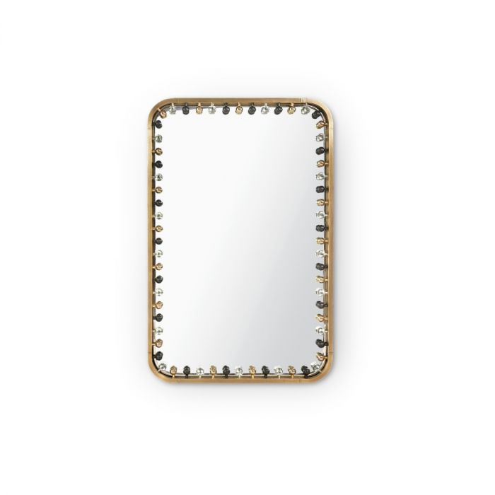 Zoe Large Mirror Antique Brass